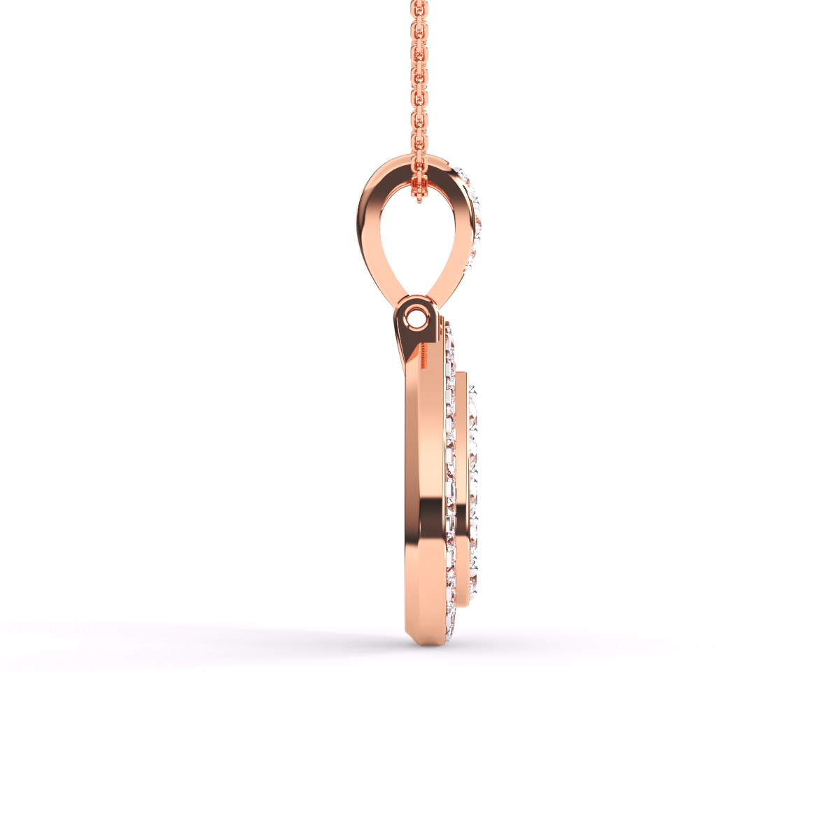 Fancy Pear Shape Diamond Halo Pendant